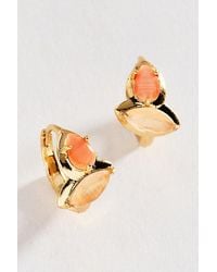 By Anthropologie - Double Stone Huggie Hoop Earrings - Lyst