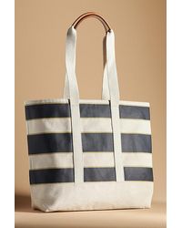 Maeve - Striped Canvas Tote Bag - Lyst