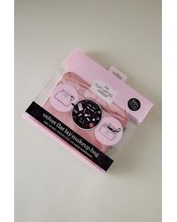 The Flat Lay Co. - Open Flat Box Pink Velvet Makeup Bag - Lyst