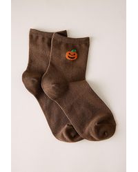 By Anthropologie - Halloween Icon Knit Trouser Socks - Lyst