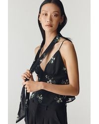 Maeve - The Clara Chiffon Scarf-Neck Cami Top By - Lyst