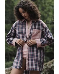 By Anthropologie - Flannel Boyfriend Buttondown Shirt - Lyst