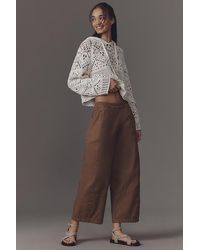 Pilcro - The Izzie Relaxed Pull-On Barrel Trousers By - Lyst