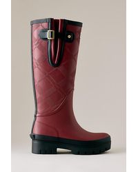 Barbour - Leighton Tartan Wellington Boots - Lyst