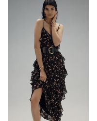 AFRM - Ilaria Sweetheart Ruched Mesh Maxi Dress - Lyst