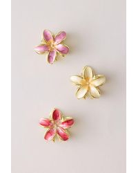 Anthropologie - Metal Mini Flower Claw Clips, Set Of 3 - Lyst