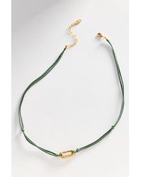 By Anthropologie - Corded Crystal Carabiner Necklace - Lyst