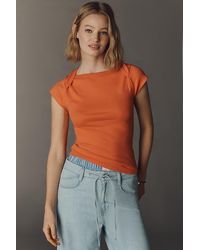 Maeve - The Provence Cap-Sleeve T-Shirt - Lyst