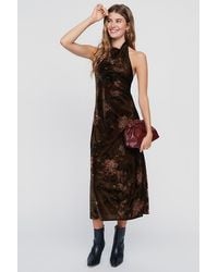 Maeve - Jamie Velvet Midi Slip Dress - Lyst