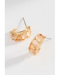 By Anthropologie - Crystal Baguette Earrings - Lyst
