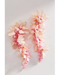 By Anthropologie - Petal Cascade Statement Drop Earrings - Lyst