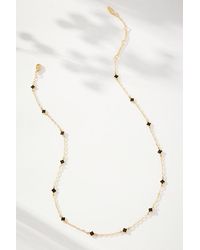 By Anthropologie - Tiny Clover Chain Necklace - Lyst
