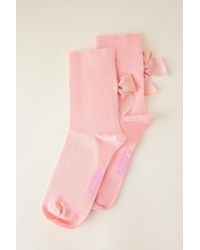 Happy Socks - Bow Crew Socks - Lyst