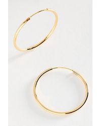 By Anthropologie - Delicate Gilded Hoop Earrings - Lyst