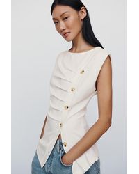 Maeve - Asymmetrical Buttondown Top - Lyst