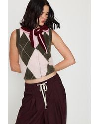 By Anthropologie - Small Tipped Knit Triangle Scarf - Lyst