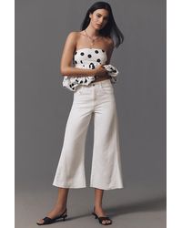 Pilcro - The Adi Mid-Rise Frayed Relaxed Flare Jeans By Crop Edition - Lyst