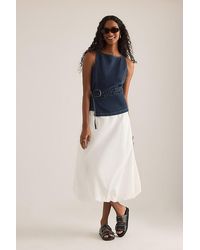 ALIGNE - Nola Cotton Bubble Midi Skirt - Lyst