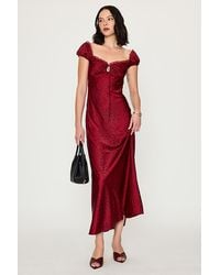 Bardot - Stasia Floral Satin Maxi Slip Dress - Lyst
