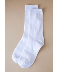 By Anthropologie - Ribbed Trouser Socks - Lyst