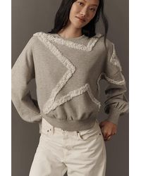 Maeve - Textured Star Sweatshirt - Lyst