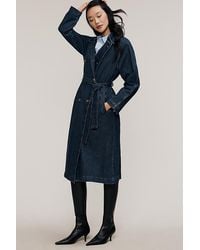 Pilcro - Denim Trench Coat - Lyst