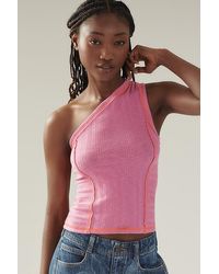 Pilcro - Banded One-Shoulder Knit Top - Lyst