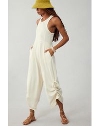 Daily Practice by Anthropologie - Sleeveless Seamed Wide-leg Jumpsuit - Lyst