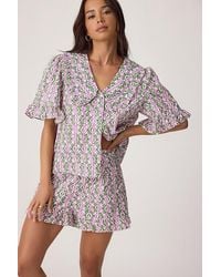 It's 9pm - Luna Bespa Ruffle 100% Cotton Short Pyjama Set - Lyst