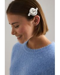 By Anthropologie - Brushed Metal Barrette Hair Clips, Set Of 2 - Lyst
