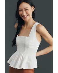 Pilcro - Sleeveless Reworked Peplum Top - Lyst