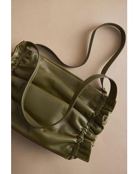 By Anthropologie - Ruched Leather Shoulder Bag - Lyst