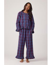 TBCo - Plaid 100% Cotton Long Pyjama Set - Lyst