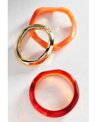 By Anthropologie - Wavy Bangle Bracelets, Set Of 3 - Lyst