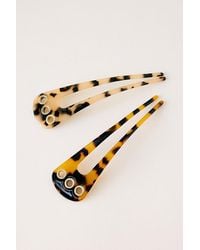 By Anthropologie - Eyelet Resin Hair Pins, Set Of 2 - Lyst