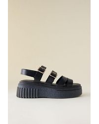 Clarks - Clarks Evamar Buckle Leather Sandals - Lyst
