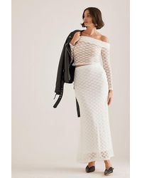 Bardot - Adoni Long-Sleeve Off-The-Shoulder Mesh Top - Lyst