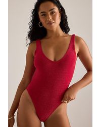 Bondeye - Mara Scoop Lurex One-Piece Swimsuit - Lyst