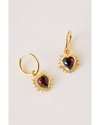 Rachel Jackson - Electric Love Garnet Huggie Earrings - Lyst