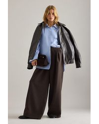 Maeve - The Avery Pleated Trousers By Pinstripe Edition - Lyst