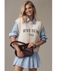 Maeve - Graphic Cable-Knit Sweater Vest - Lyst