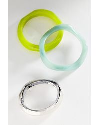 By Anthropologie - Wavy Bangle Bracelets, Set Of 3 - Lyst
