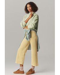 Maeve - The Colette Cropped Wide-Leg Trousers By Corduroy Edition - Lyst