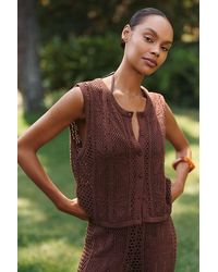Celandine - Bloom Crochet Button-Front Top - Lyst