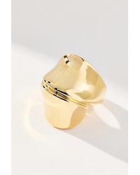 By Anthropologie - Large Molten Wrap Cocktail Ring - Lyst