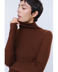 Maeve - 100% Cashmere Ribbed Turtleneck Top - Lyst