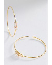 By Anthropologie - Gemstone Hoop Earrings - Lyst