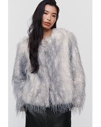By Anthropologie - Shaggy Faux-Fur Jacket - Lyst