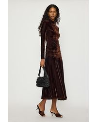 Bardot - Korina Velour Long-Sleeve Maxi Dress - Lyst
