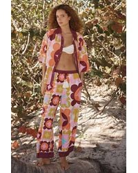 Celandine - X Holly Clarke Wide-Leg Linen-Blend Trousers - Lyst
